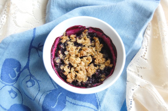 Individual Blueberry Crisp