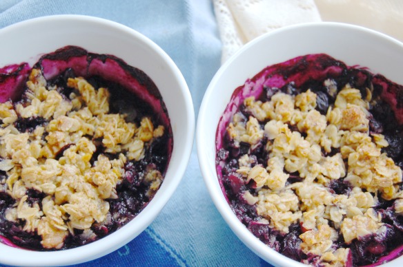 Two Blueberry Crisps