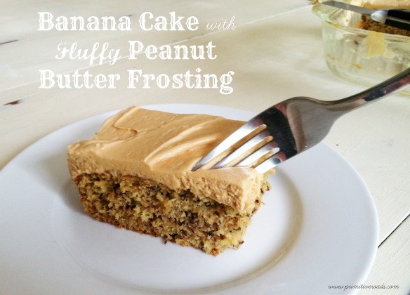 Banana Cake with PB Frosting