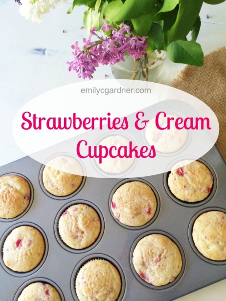 Strawberries and Cream Cupcakes