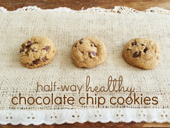 Half-way healthy Chocolate chip cookie
