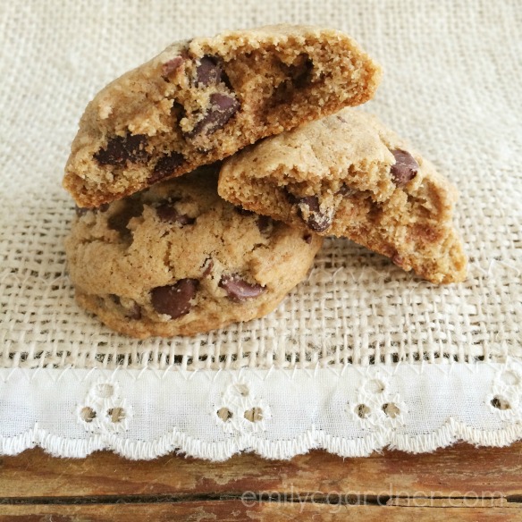 half-way healthy chocolate chip cookie